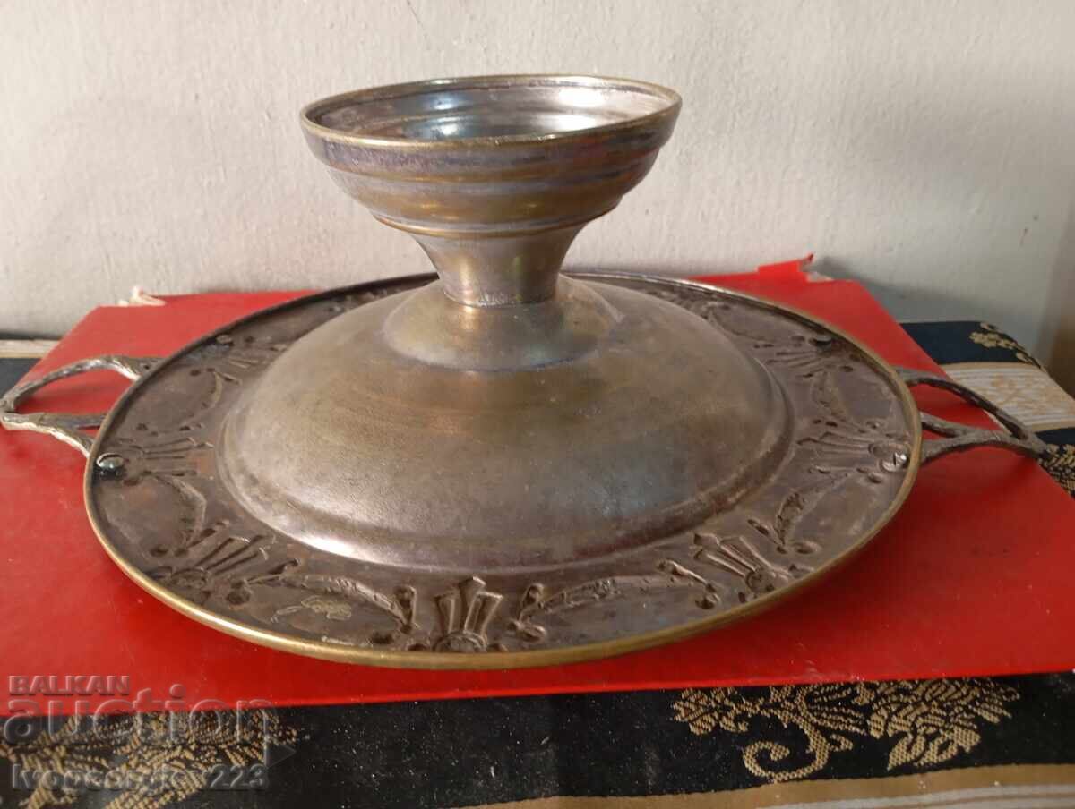 Bol argintat, fructieră Art Deco - 5