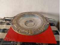 Bol argintat, fructieră Art Deco