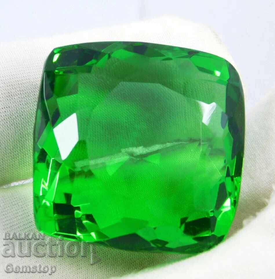 Livrarea Fără preț de rezervă! 109,65 ct. peridot natural tăietură cushion, certificat OMGTL, de la 1 leu!