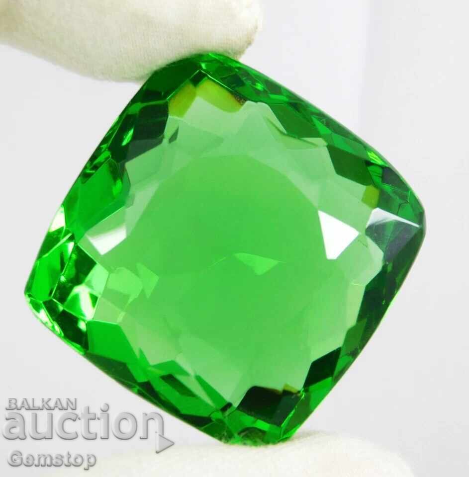 Fără preț de rezervă! 109,65 ct. peridot natural tăietură cushion, certificat OMGTL, de la 1 leu! - 5
