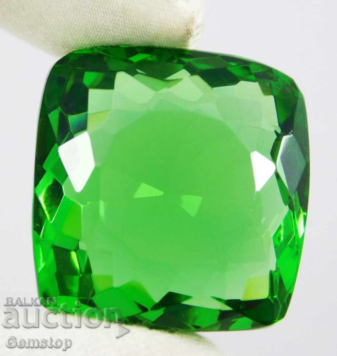 Fără preț de rezervă! 109,65 ct. peridot natural tăietură cushion, certificat OMGTL, de la 1 leu! - 6