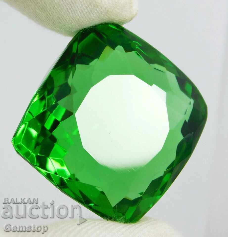 Fără preț de rezervă! 109,65 ct. peridot natural tăietură cushion, certificat OMGTL, de la 1 leu!