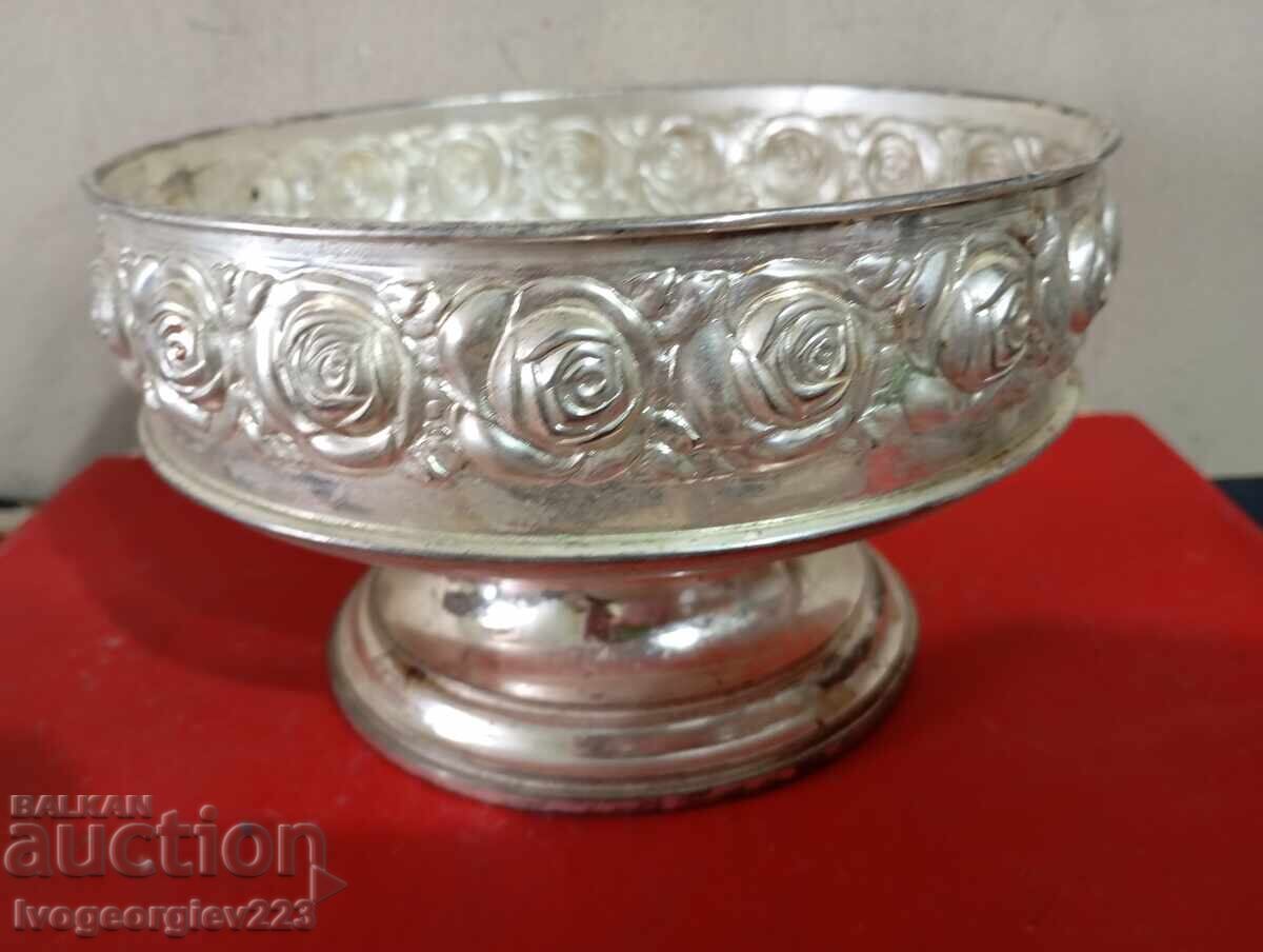 Ασημένιο μπολ, φρουτιέρα Art Deco