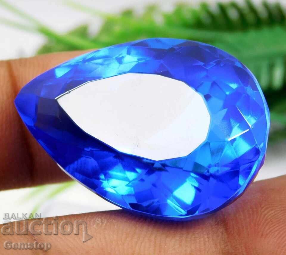 ΧΑ! 99,00 σετ φυσικός τανζανίτης σε σχήμα αχλαδιού με πιστοποιητικό OMGTL από 1λ!