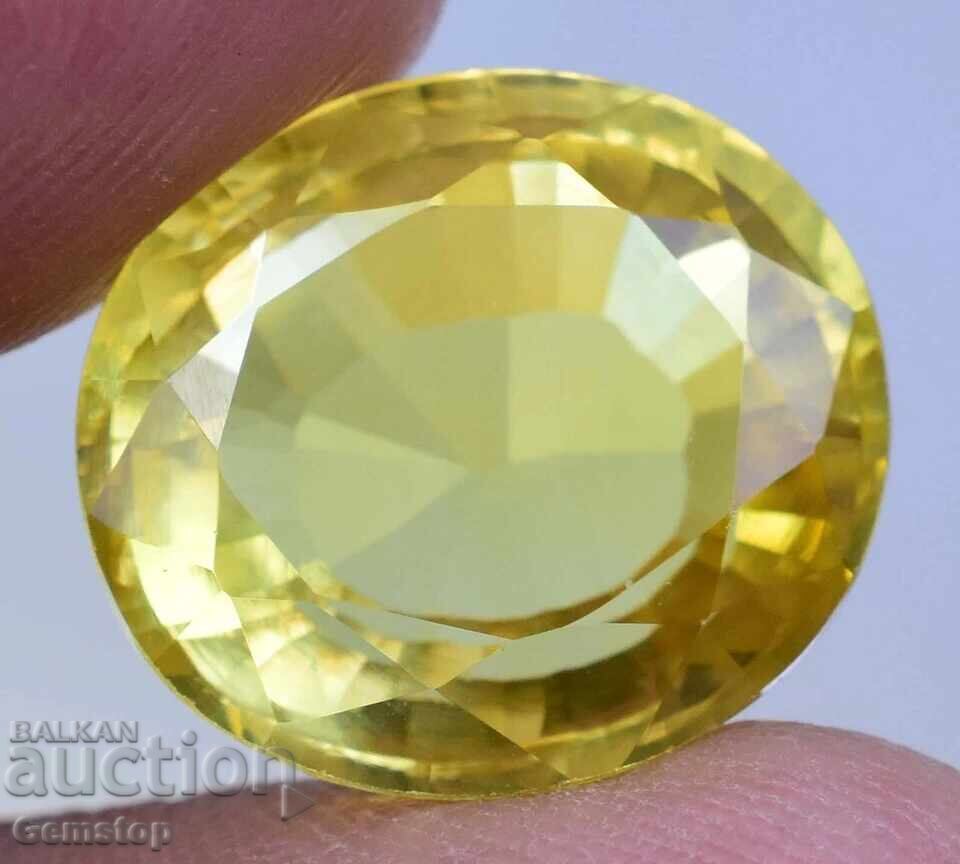 Licitație PREȚ DE START! 6.65 ct. safir natural oval cert. IGL de la 1 ct!