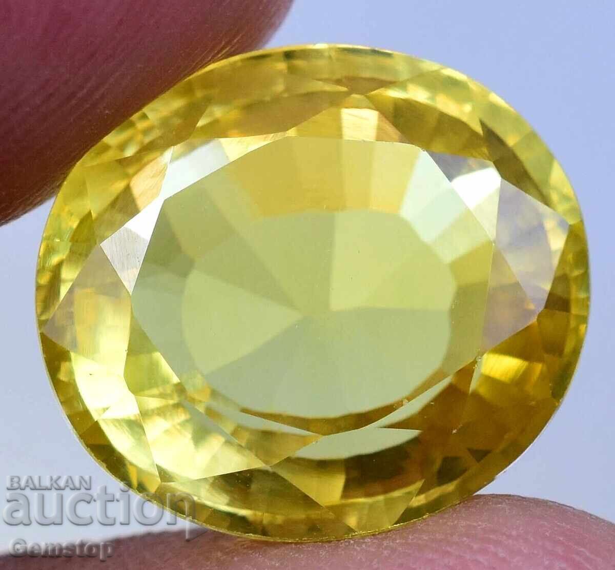 PREȚ DE START! 6.65 ct. safir natural oval cert. IGL de la 1 ct!