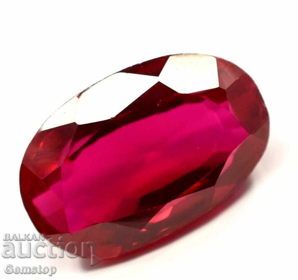 Livrarea Licitatie! 15.50 ct. rubin natural oval, cert. IGL de la 1 ct!