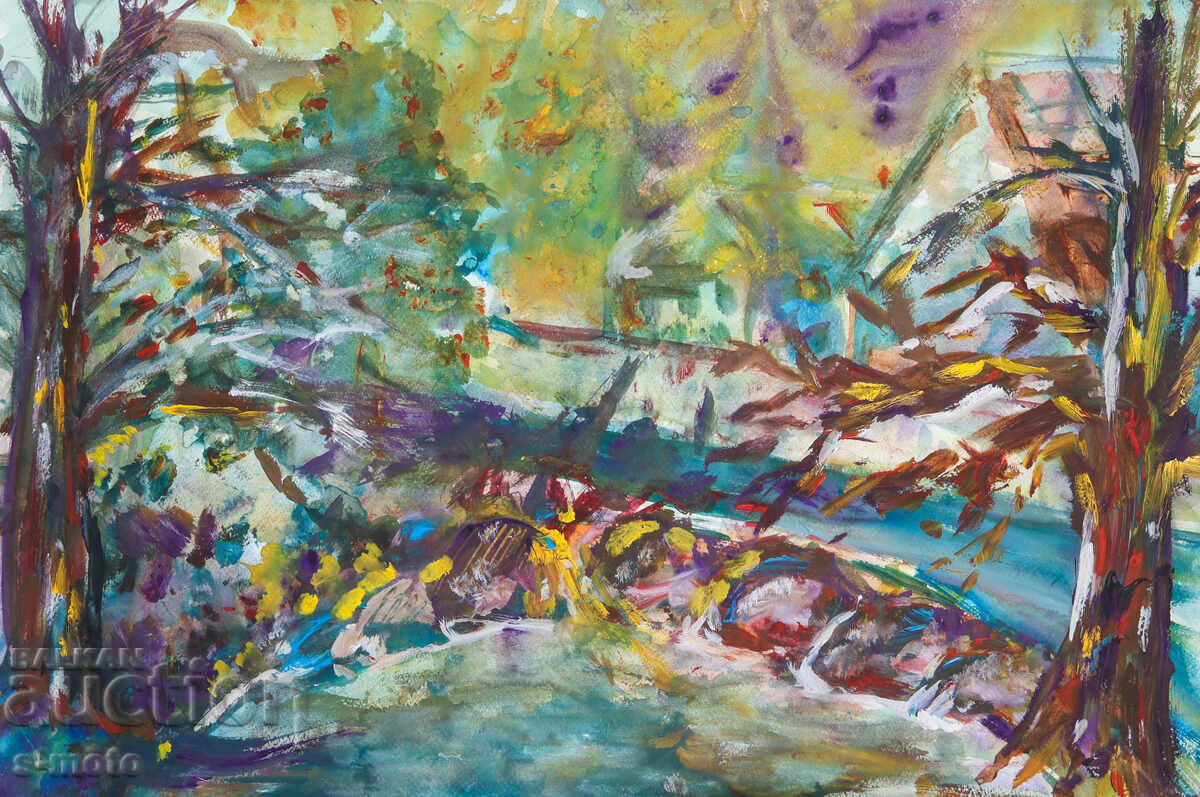 Pictură în tempera, peisaj