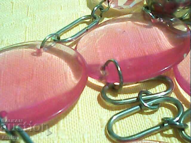 Delivery of Beautiful necklace of large rose quartz and gold crystals