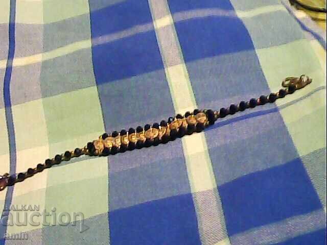 Bratară placată cu aur cu mărgele