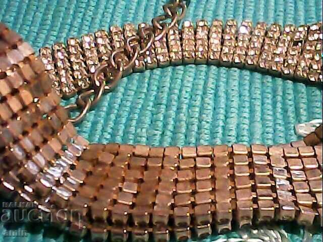 Old beautiful necklace and bracelet with crystals - 5