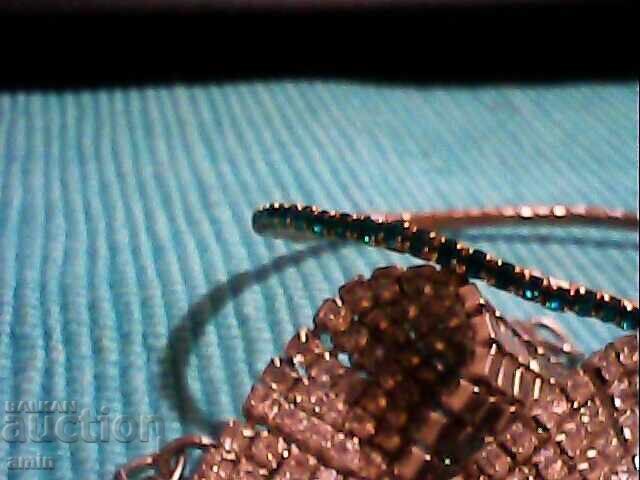 Old beautiful necklace and bracelet with crystals - 7