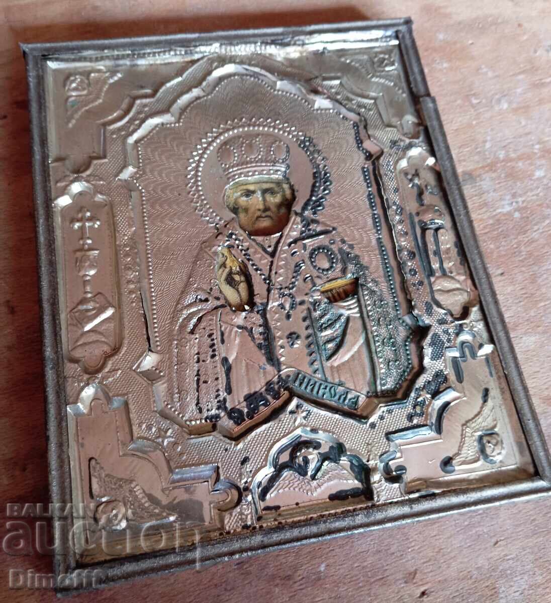 Стара гръцка икона Св. Николай с цена € 30.00 | 58.68 лв.