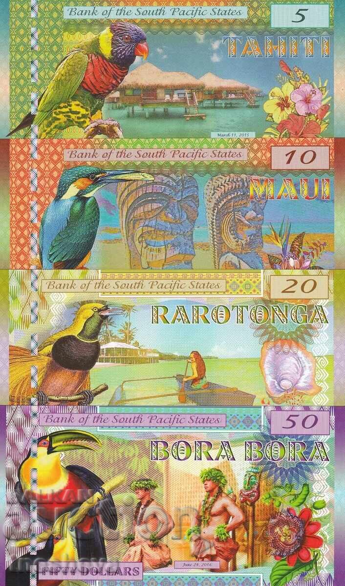 SET PACIFICUL DE SUD - 2016-2017 - UNC BANCNOTE DIN POLIMER cu preț € 28.00 | 54.76 BGN