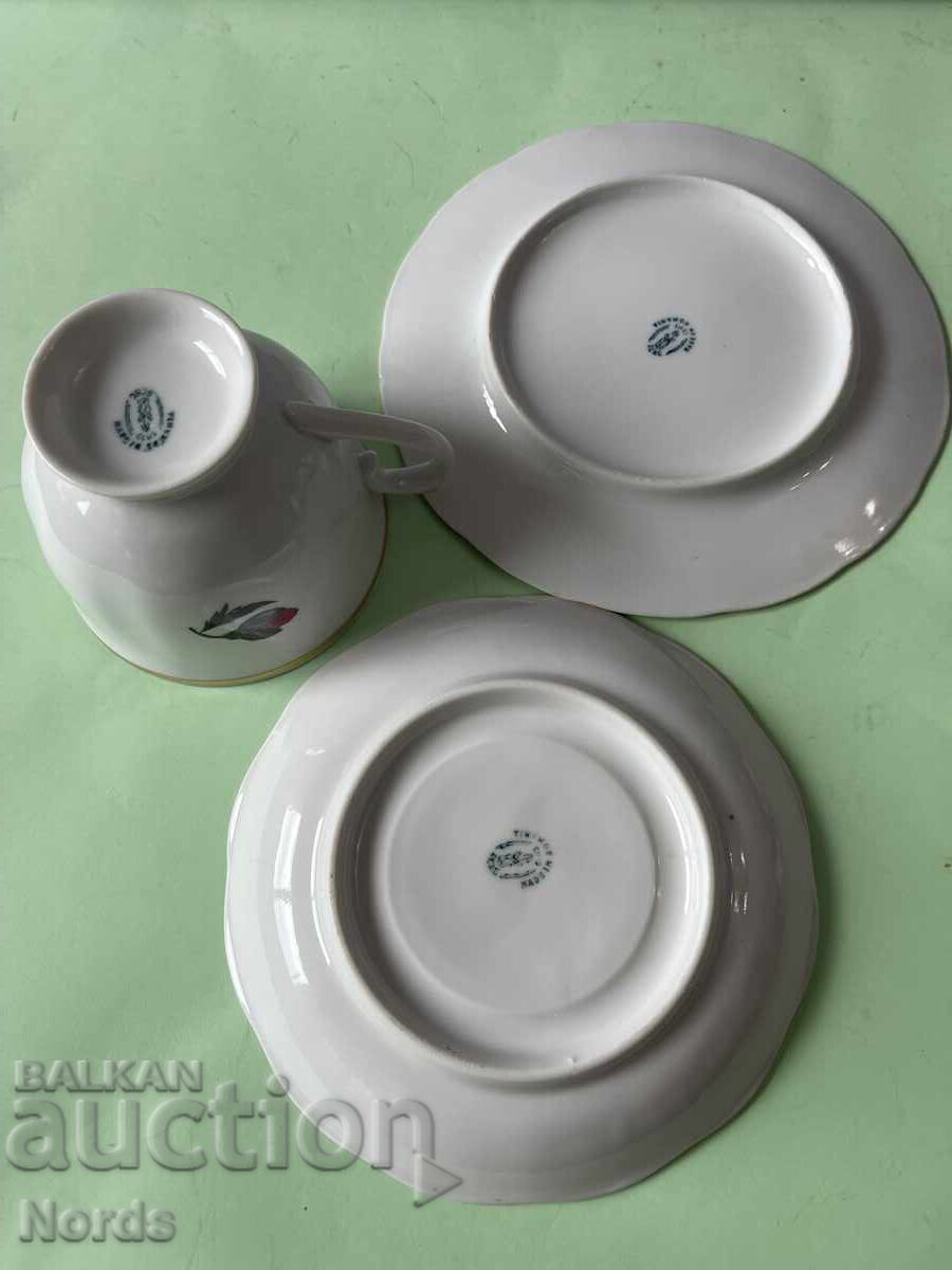 Τριπλό σετ τσαγιού από πορσελάνη - 6