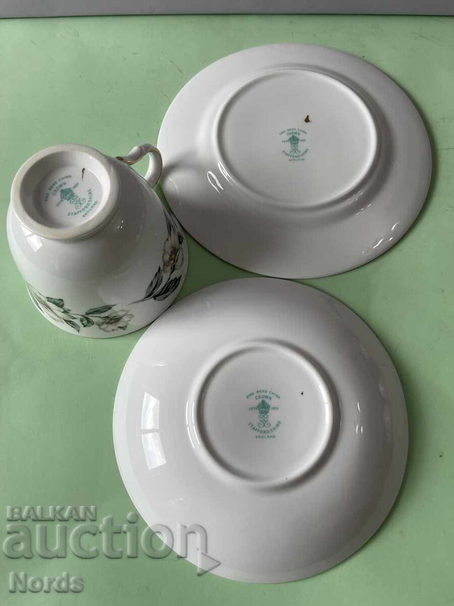 Set de ceai Crown Staffordshire din trei piese - 5