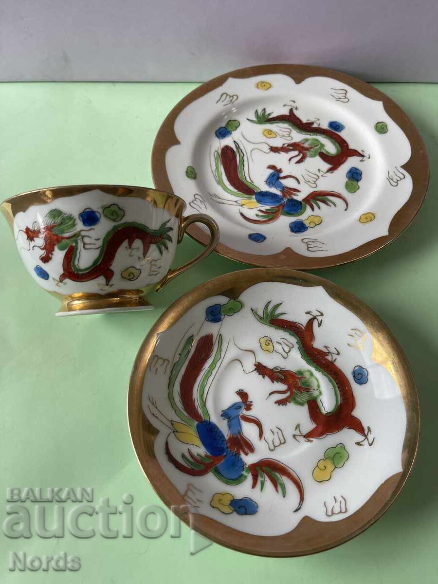 Πορσελάνινο τριπλό σετ τσαγιού με σήμανση - 5