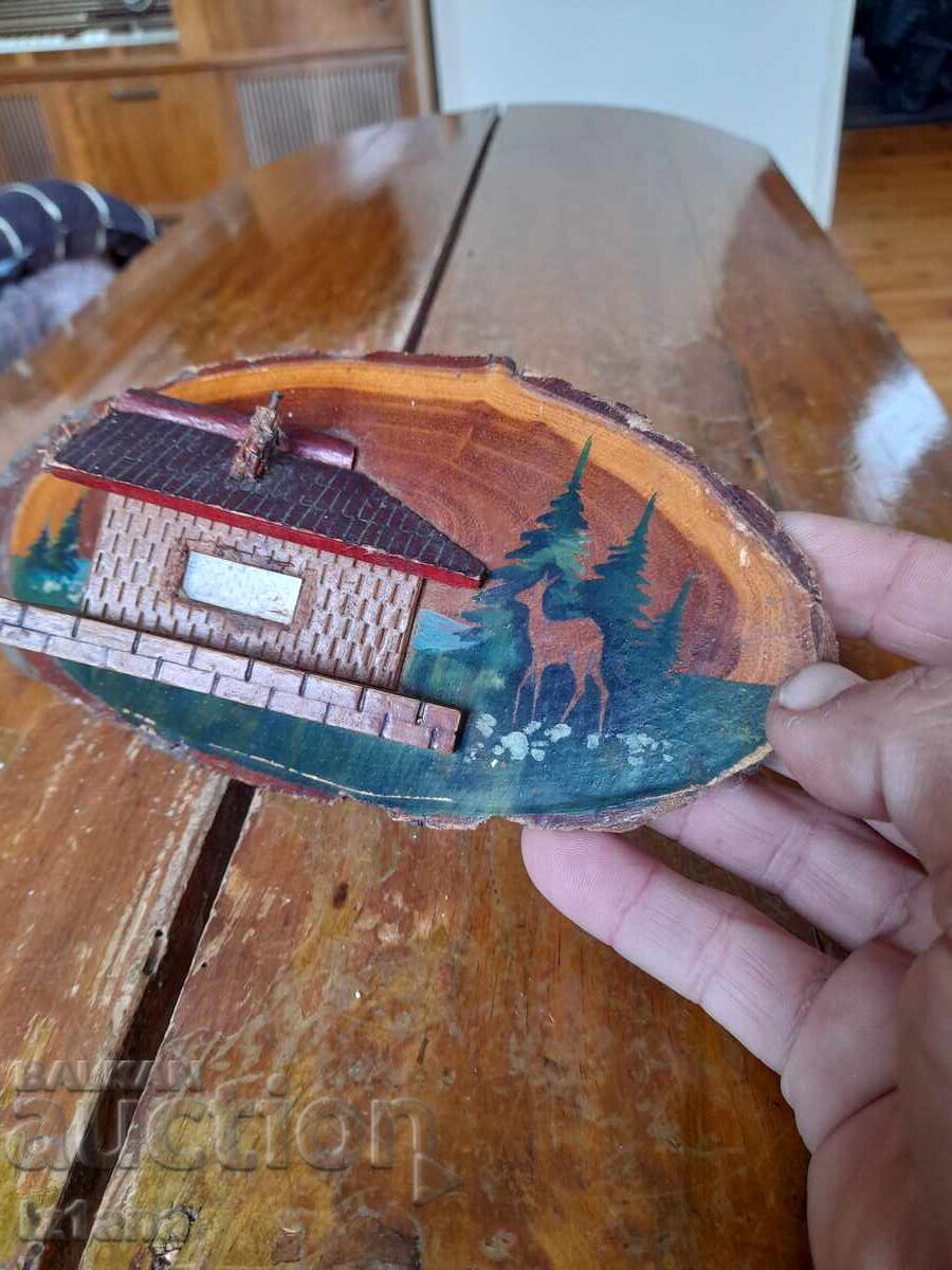 Παλιά ξύλινη διακόσμηση, αναμνηστικό - 5