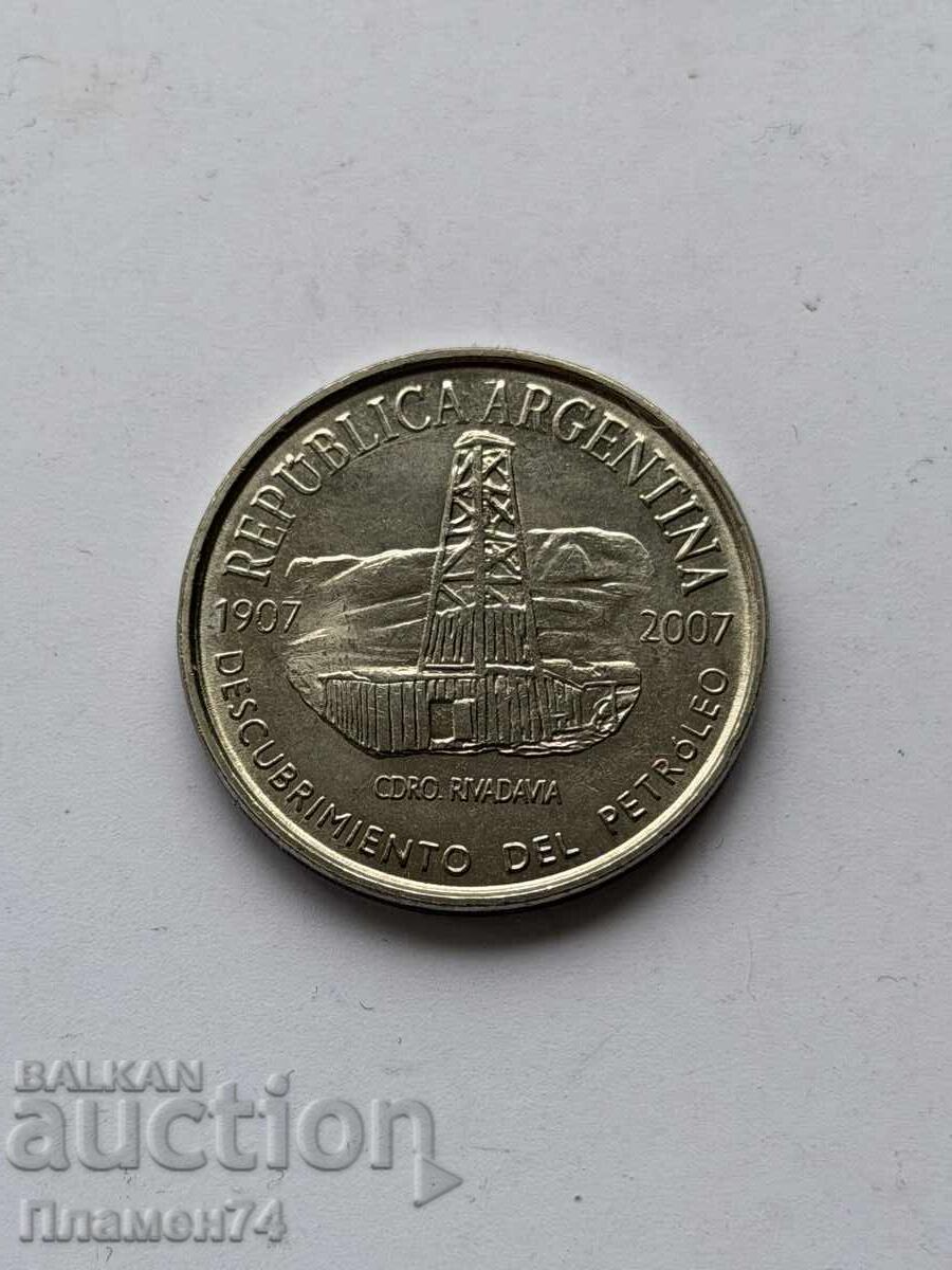 2 pesos 2007 Argentina Discovery of oil in Argentina with price € 6.00 | 11.74 BGN