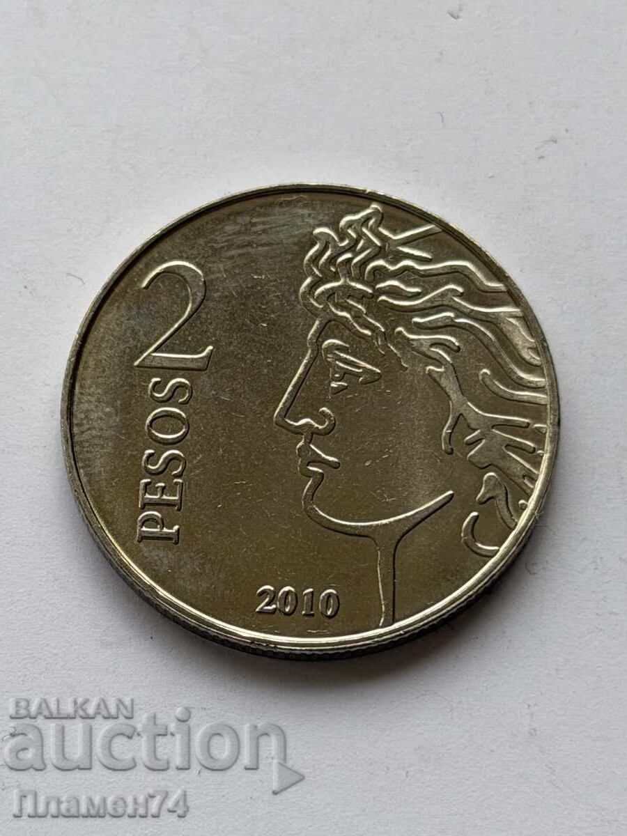 2 πέσος 2010 Αργεντινή Κεντρική Τράπεζα της Αργεντινής