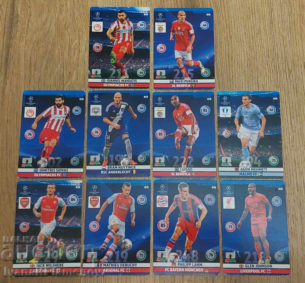 Football cards for collectors 10 pieces