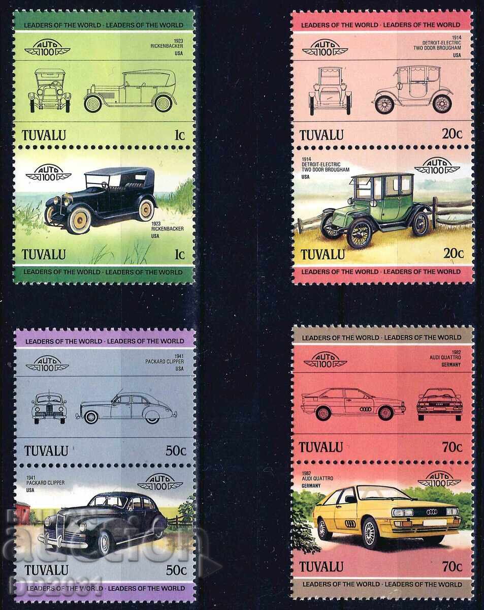 Tuvalu 1985 - mașini Leaders of the World 2 MNH