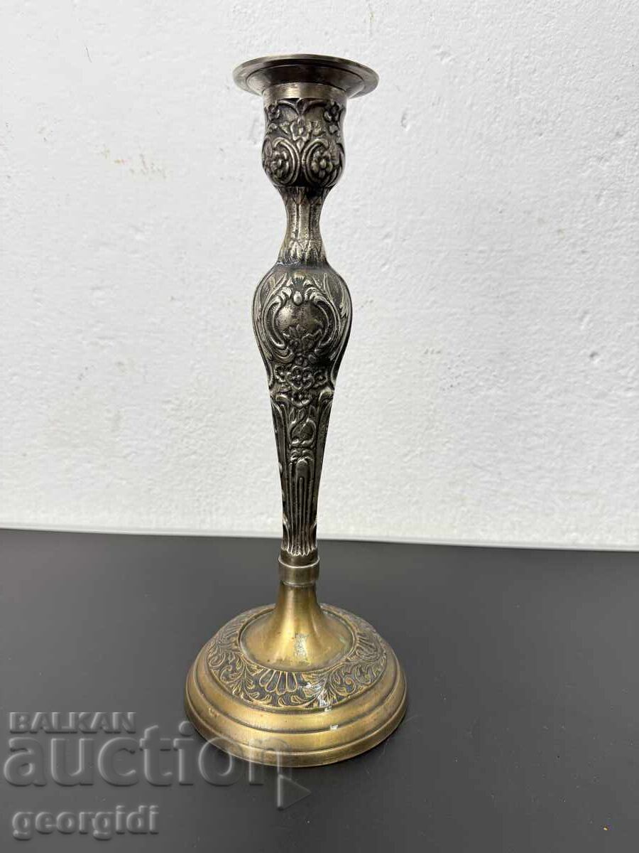 Richly ornamented bronze candlestick. No. 8119 - 5