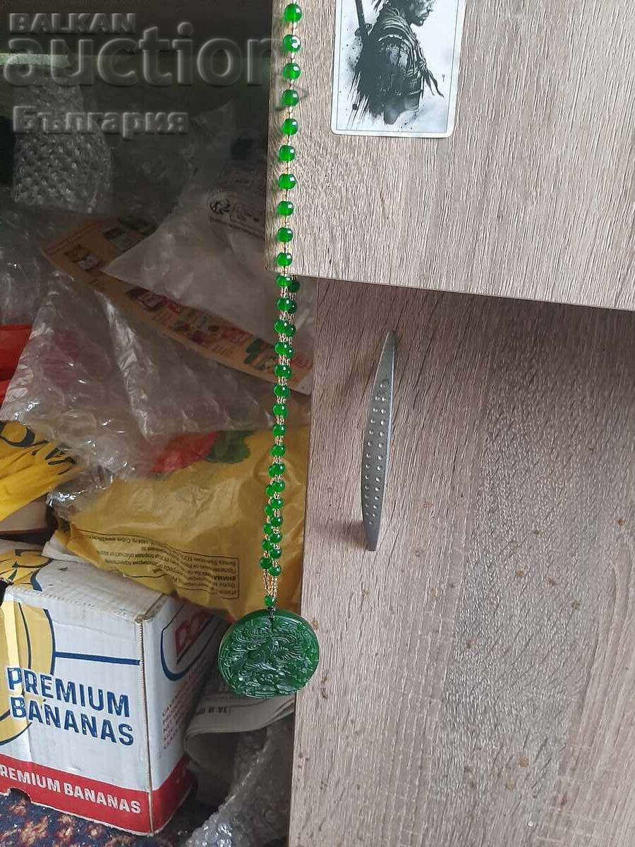 Μεγάλο μασίφ φυλαχτό Φοίνικας από 100% φυσικό νεφρίτη