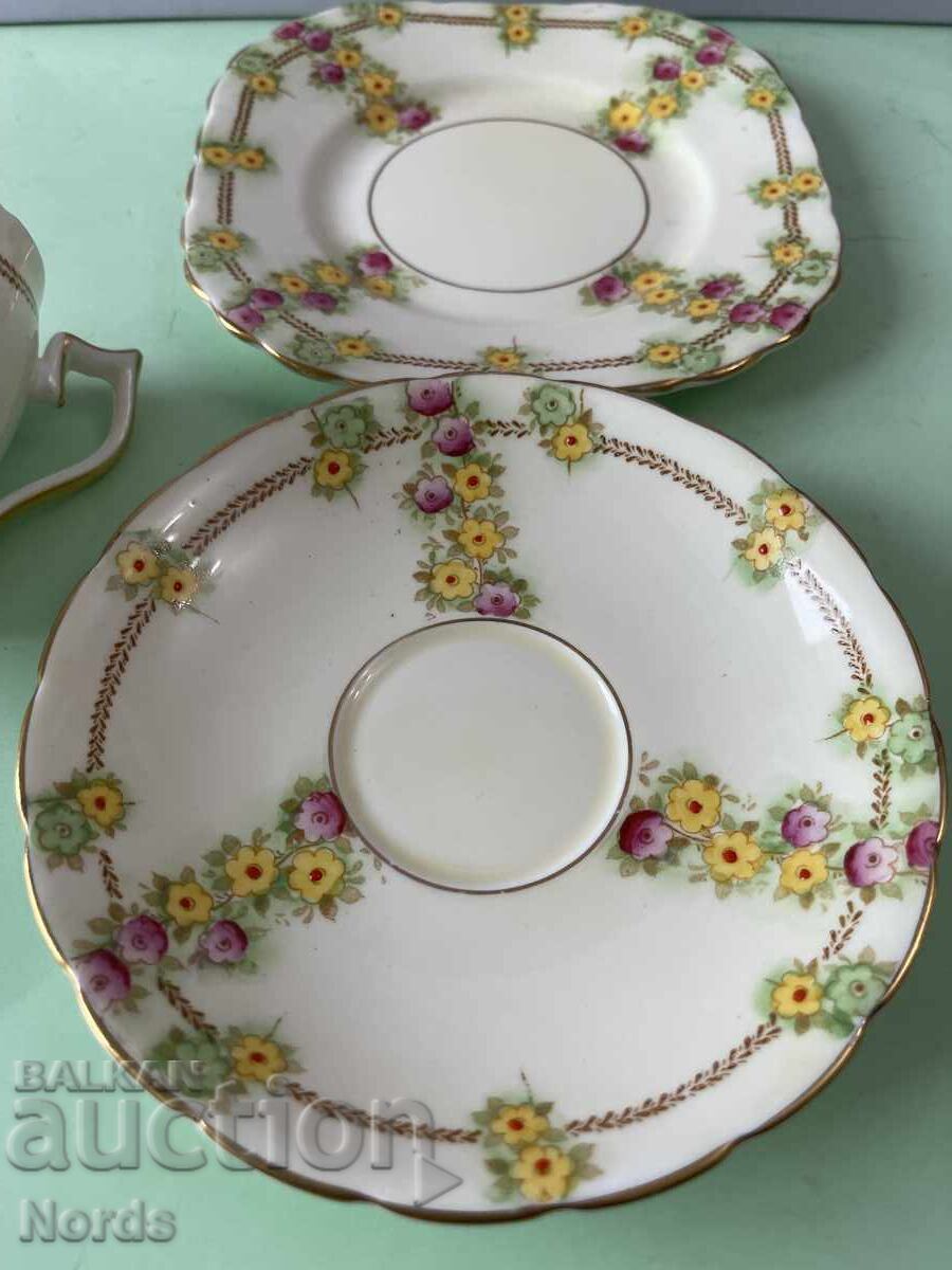 Set de ceai englezesc vintage, pentru trei persoane - 5