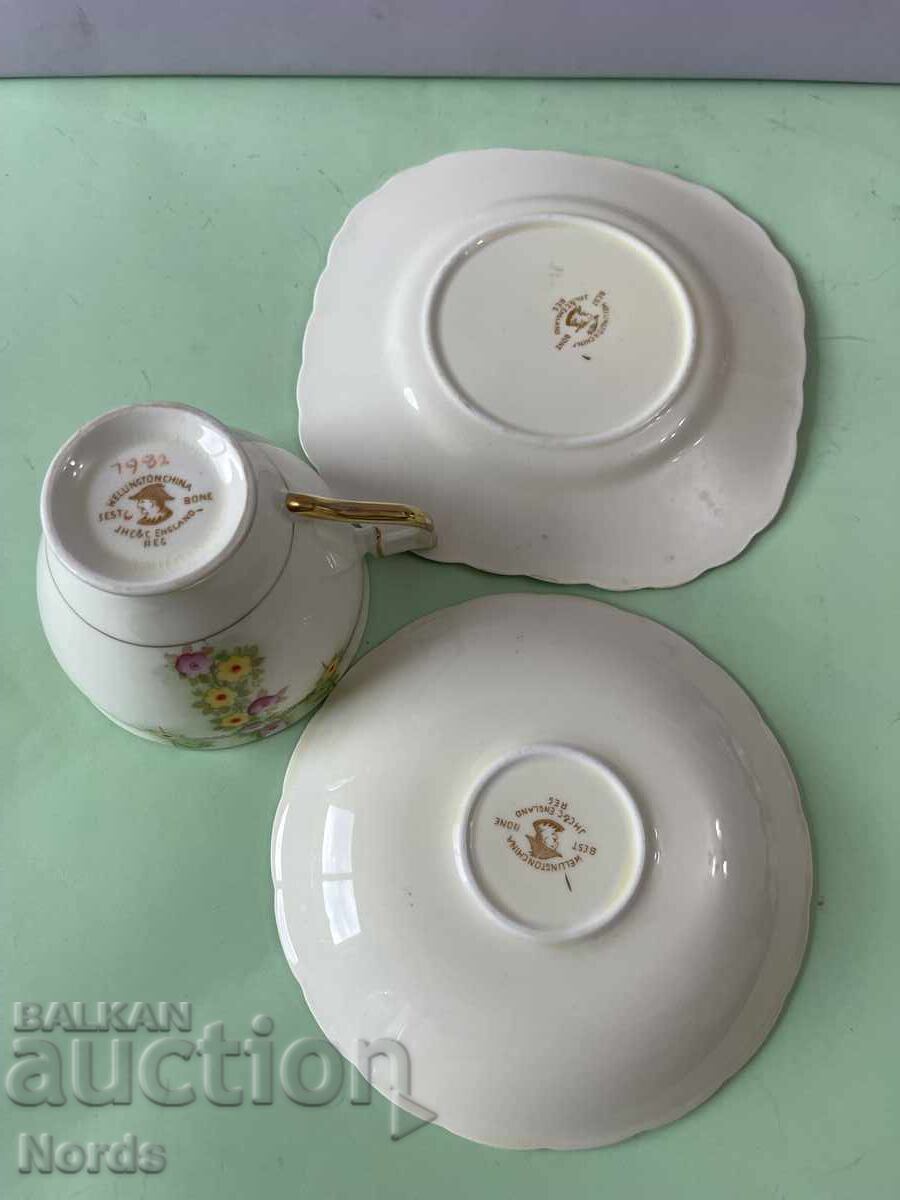 Set de ceai englezesc vintage, pentru trei persoane - 6