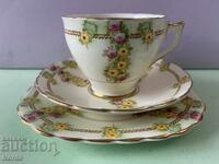 Vintage αγγλικό σετ τριών τεμαχίων για τσάι