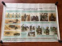 ТАБЛО УЧЕБЕН ПЛАКАТ ВОЕННО ДЕЛО ГРАЖДАНСКА ЗАЩИТА-70Х50 СМ.