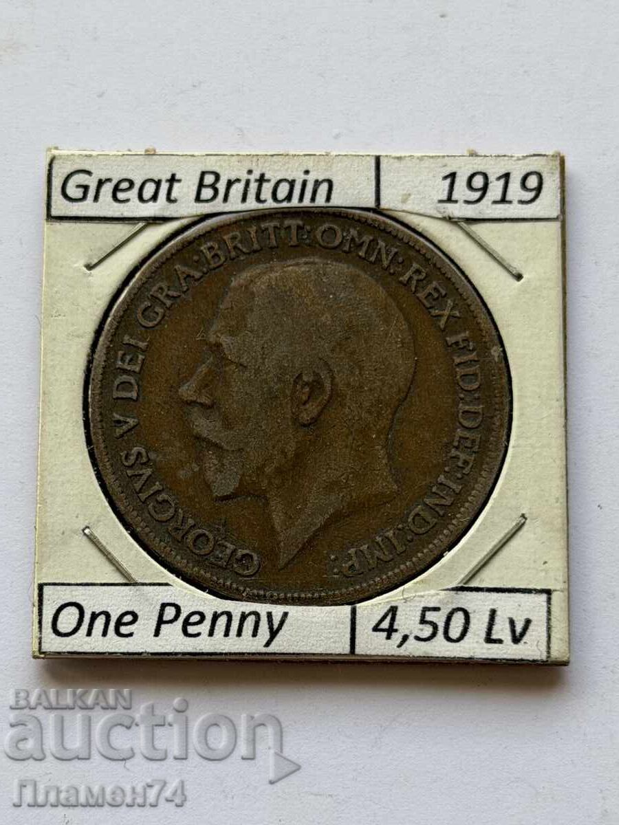 1 penny 1919 Marea Britanie