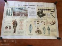 ТАБЛО УЧЕБЕН ПЛАКАТ ВОЕННО ДЕЛО ГРАЖДАНСКА ЗАЩИТА-70Х50 СМ.