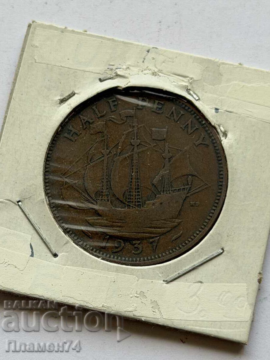 1/2 penny 1937 Marea Britanie cu preț € 1.50 | 2.93 BGN