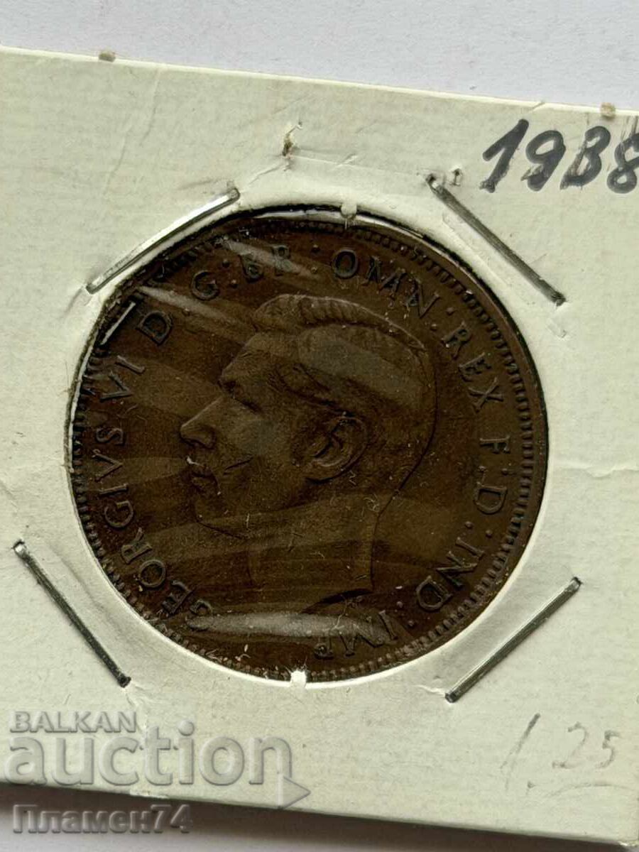 1/2 penny 1938 Marea Britanie