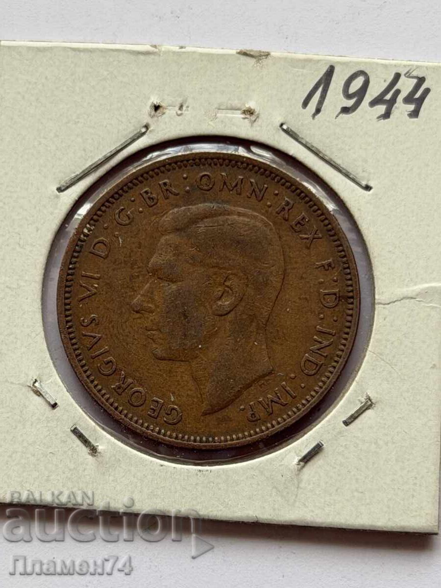 1/2 penny 1944 Marea Britanie