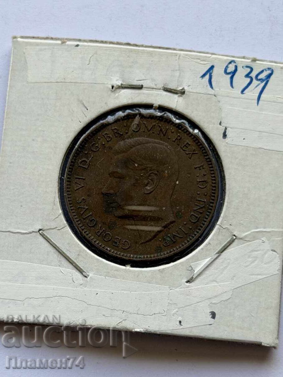 1 farthing 1939 Marea Britanie