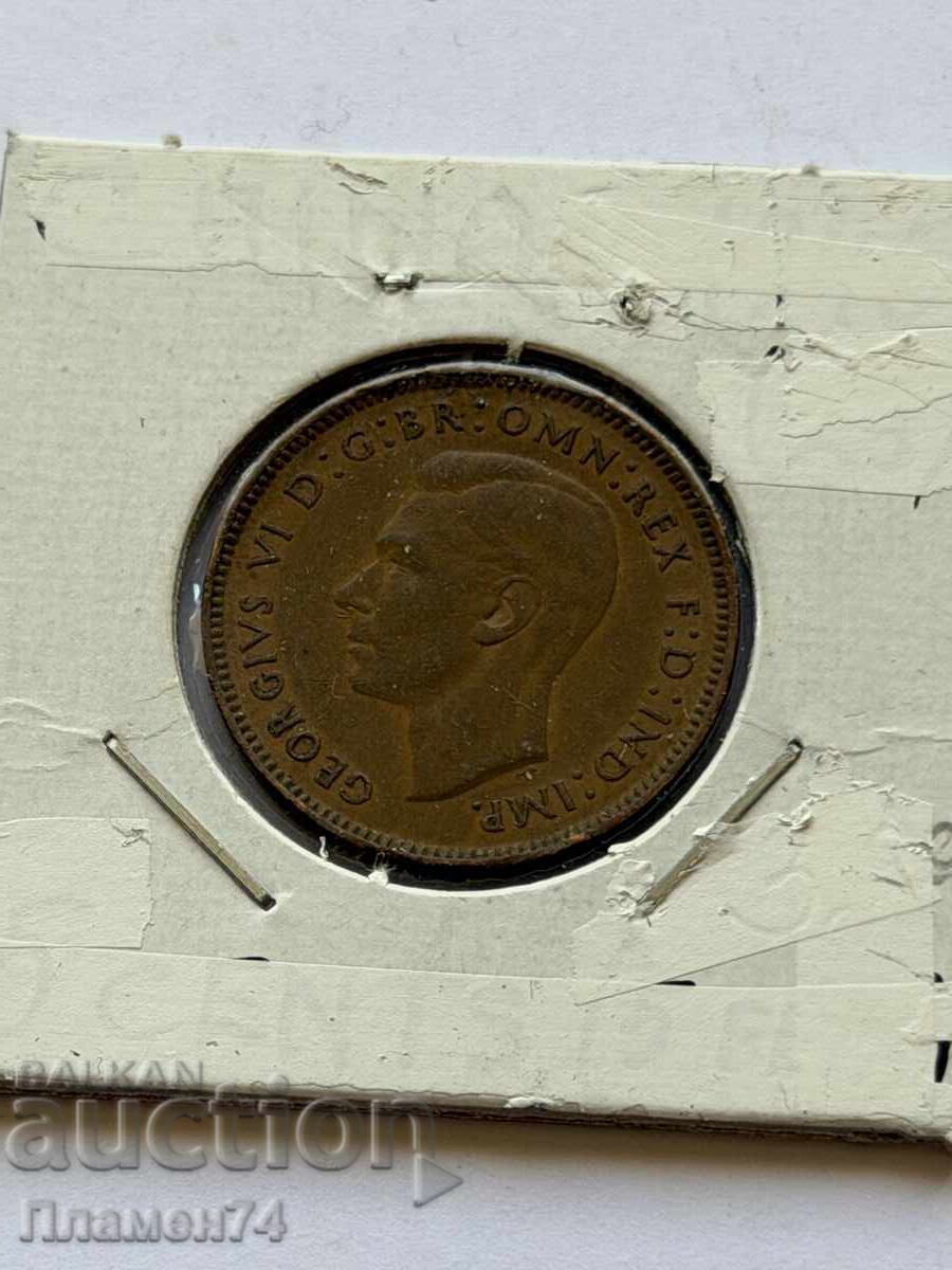 1 фартинг 1942 Великобритания