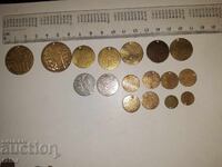 Стари  монети , пендари  за  накит - 17 броя  . Носия