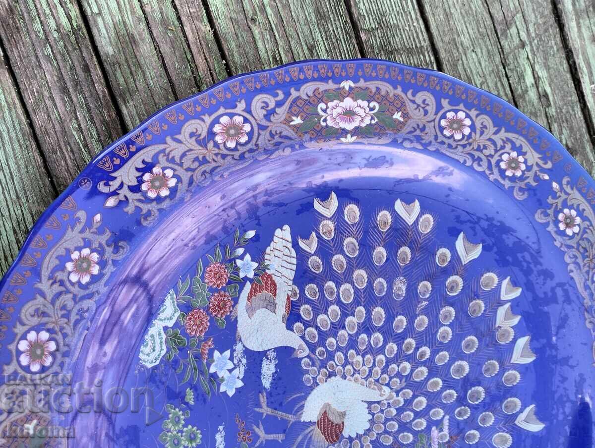 Livrarea Farfurie veche mare din porțelan pictată manual