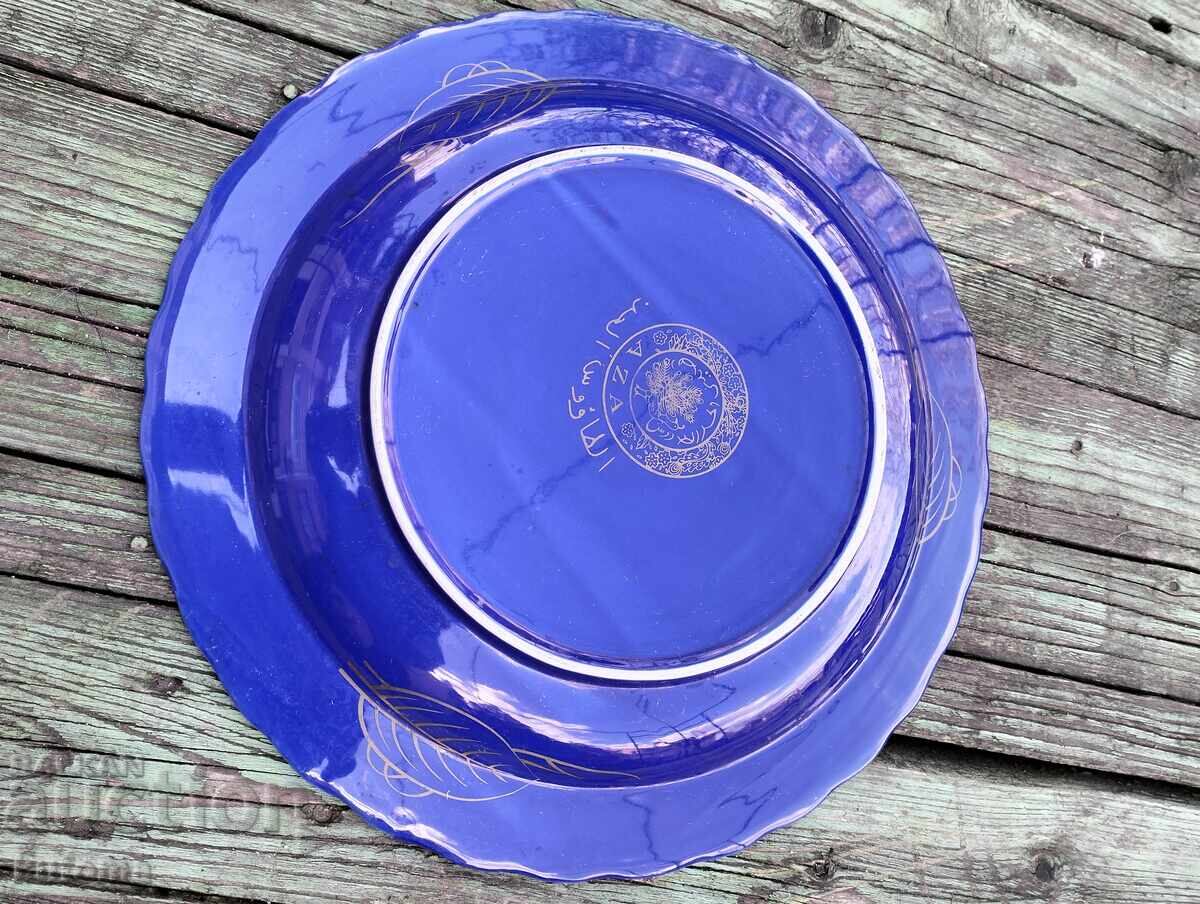 Farfurie veche mare din porțelan pictată manual - 6