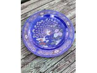 Farfurie veche mare din porțelan pictată manual