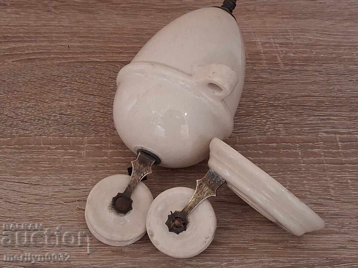Greutate porțelan rolă tavan de la un candelabru vechi lampă cu gaz cu preț € 69.97 | 136.85 BGN