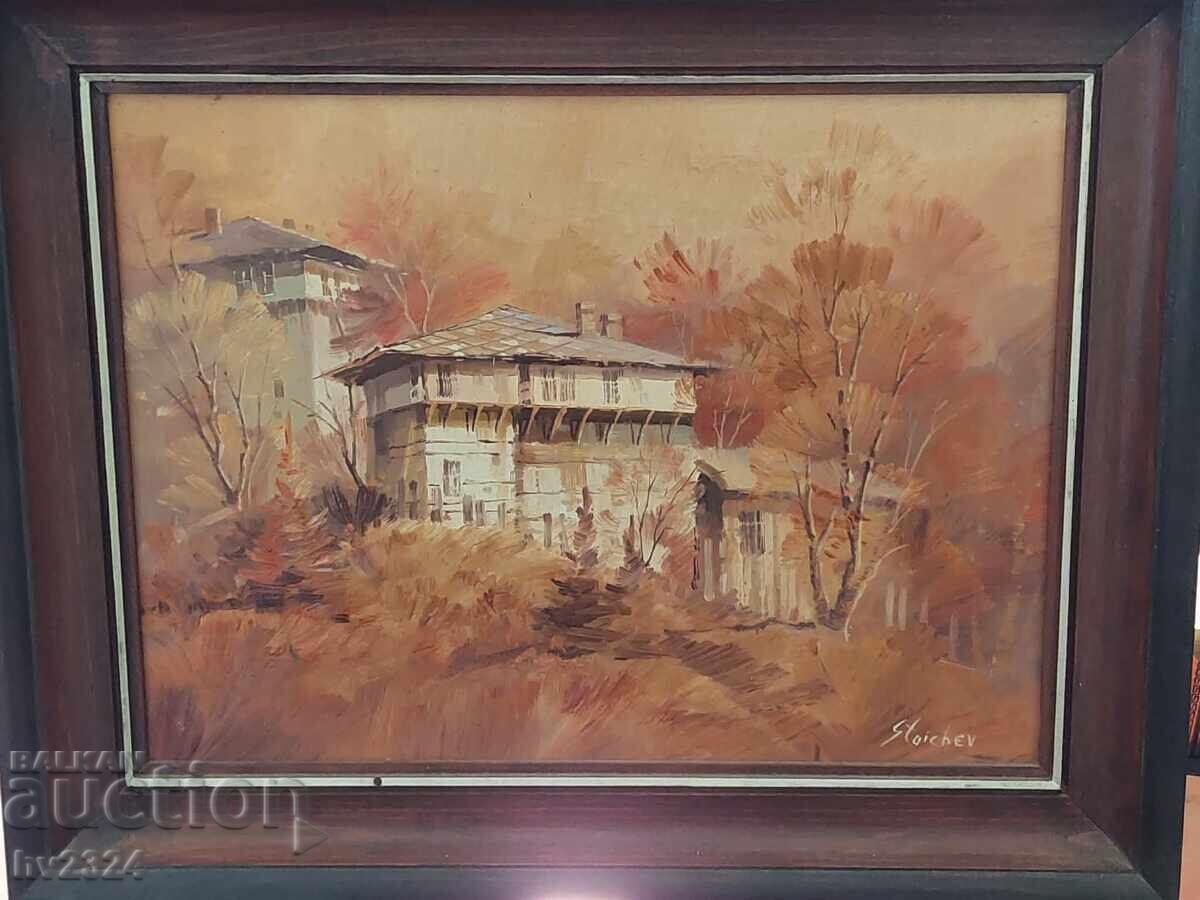 „Peisaj din Rodopi”, pictor Ivaylo Stoychev - ulei pe pânză