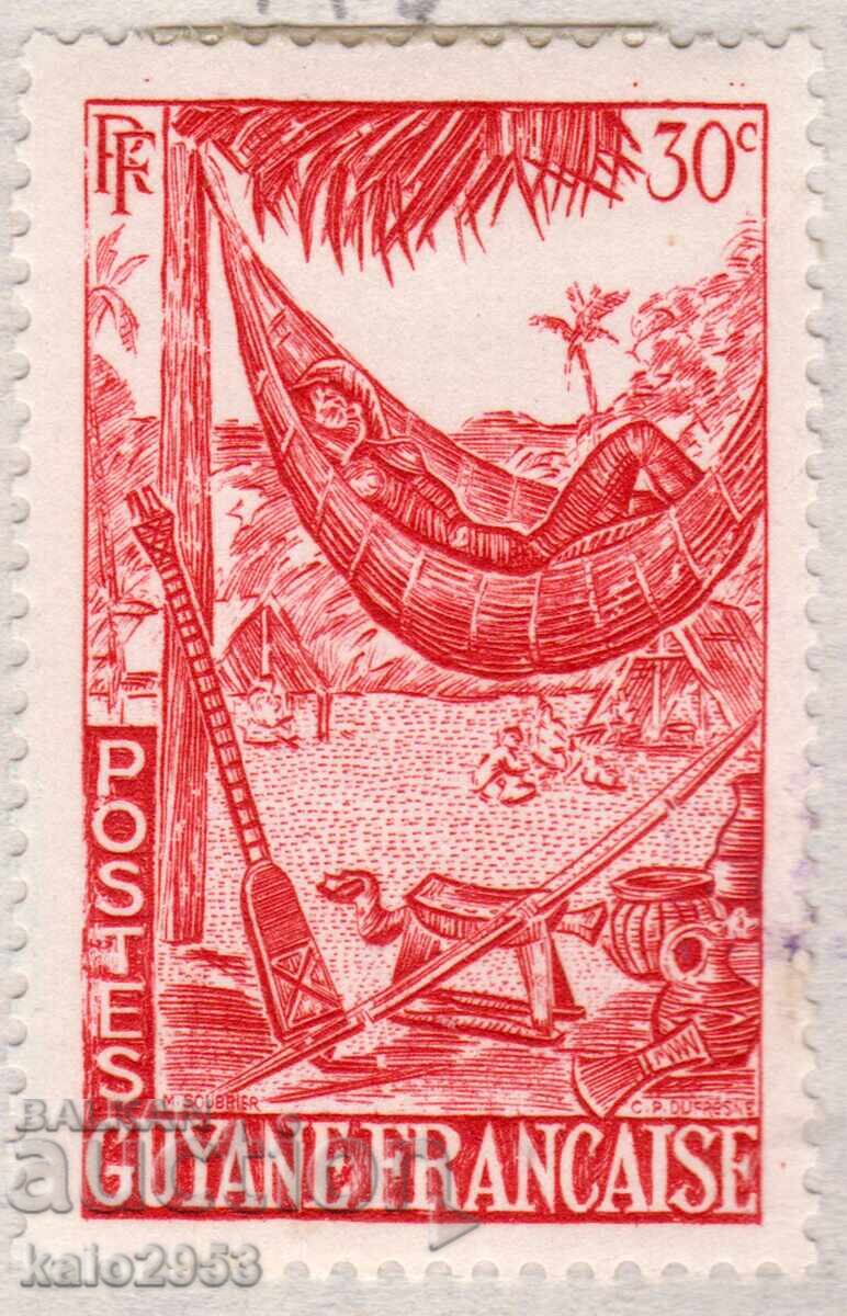 Guyana Franceză-1947-Uz curent-odihnă în hamac, MLH