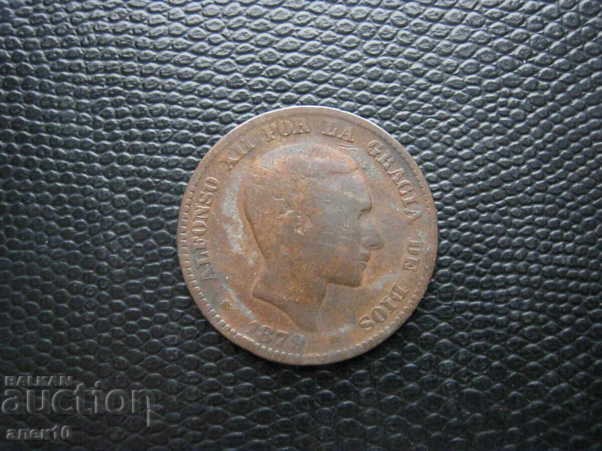 Spania 2 centavos 1879 z