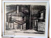 Grafică „Din Sozopol” de marea Elka Naydenova (1932-2016)