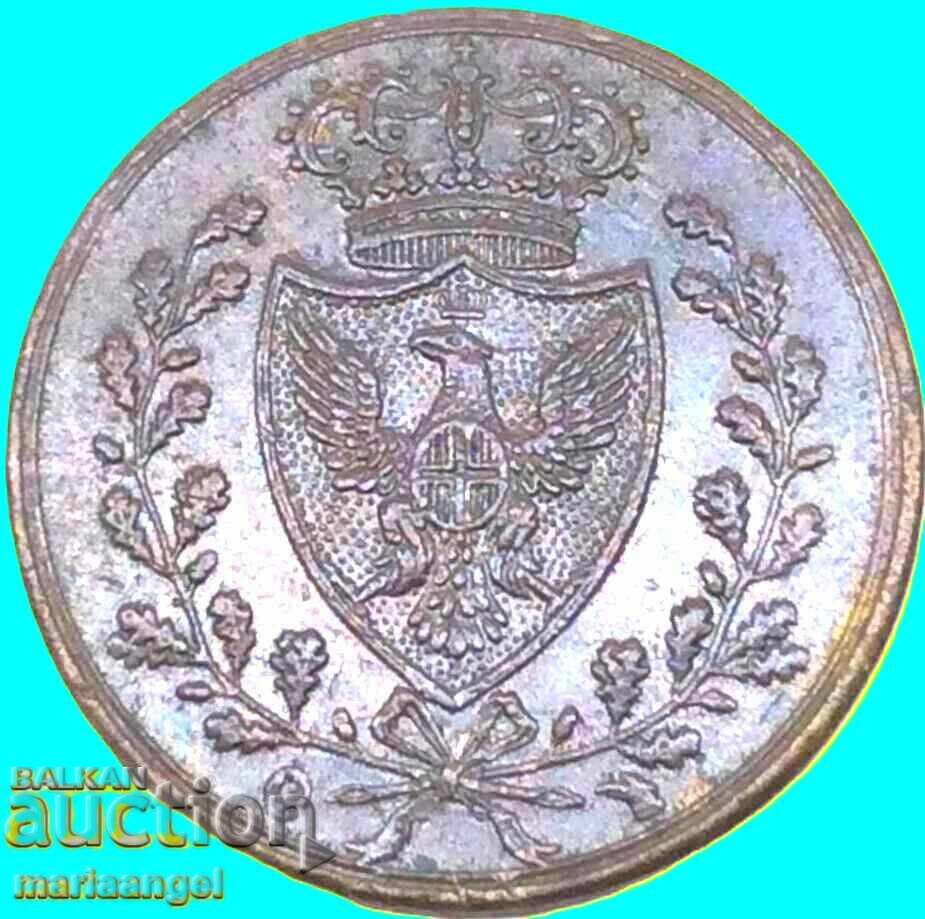 Licitație 1 Centesimo 1826 Italia Torino Carlo Felice 1821-1831