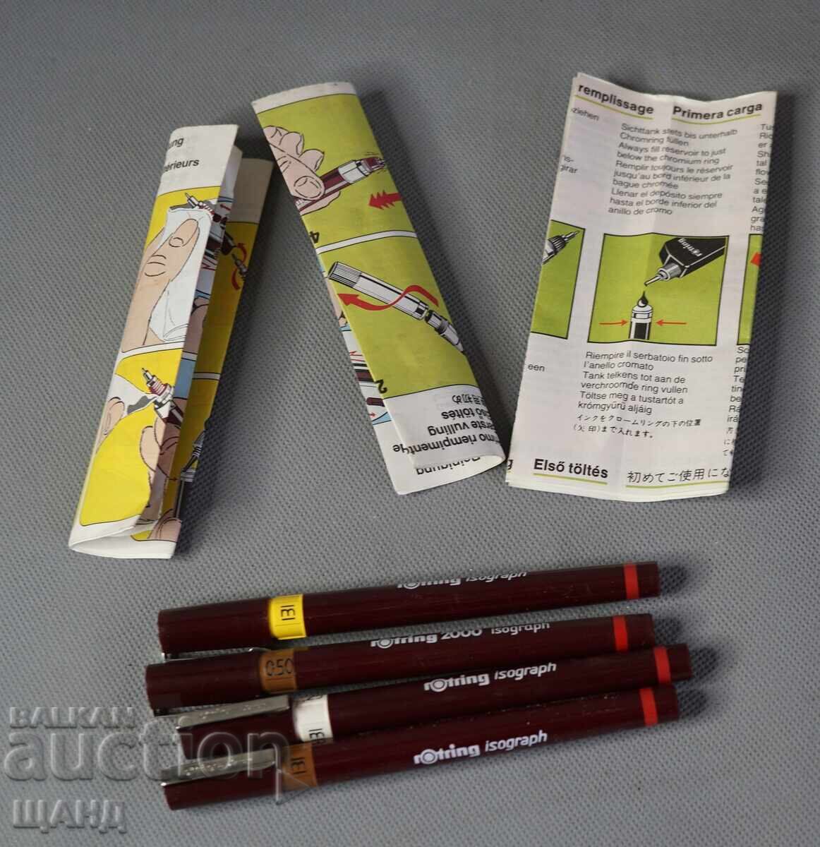 ROTRING stilouri tehnice germane ROTRING lot 4 buc